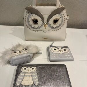 Kate Spade Owl Handbag and Wallet Set